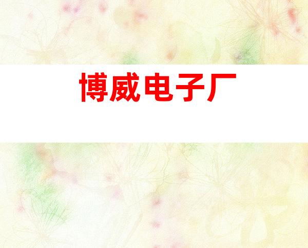 博威电子厂