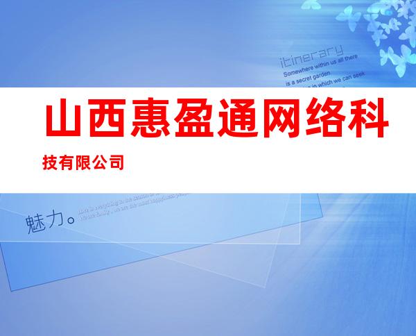 山西惠盈通网络科技有限公司